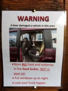 Bear warnings