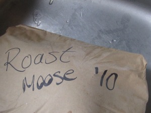 This is basically what a package of moose meat might look like.